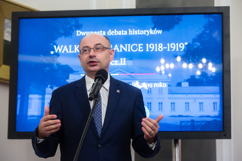 Debatę otworzył dr Mateusz Szpytma, wiceprezes Instytutu Pamięci Narodowej. Fot. Sławek Kasper (IPN)