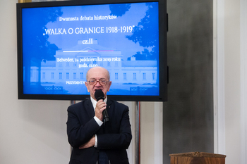 Moderatorem debaty był prof. Włodzimierz Suleja, dyrektor Biura Badań Historycznych Instytutu Pamięci Narodowej. Fot. Sławek Kasper (IPN)