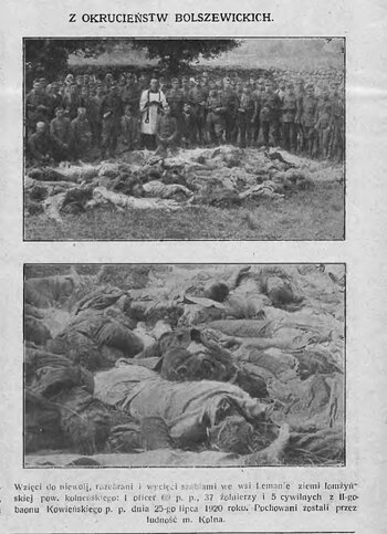 Reprodukcje zdjęć żołnierzy poległych pod Lemanem opublikowane w „Tygodniku Ilustrowanym”, nr 39 z 25 IX 1920 r.