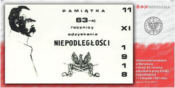Plansza nr 5: Ulotka rozprowadzana w Warszawie z okazji 63. roczncy odzyskania niepodległości, 11 XI 1981 r.; IPN BU 0999/181