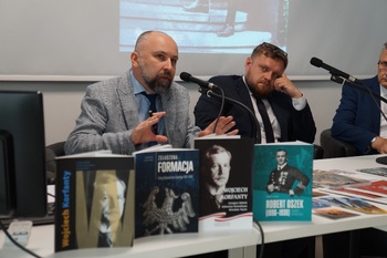 Konferencja prasowa na temat obchodów 100. rocznicy wybuchu I Powstania Śląskiego zorganizowanych przez Oddział IPN w Katowicach.