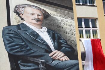 W Ciężkowicach odsłonięto mural przedstawiający Ignacego Jana Paderewskiego