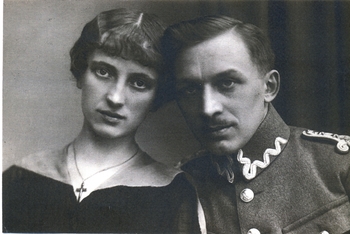 Andrzej Hałaciński z żoną Zofią. Fot. Muzeum Katyńskie